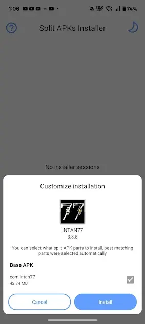 Screenshot of Intan77