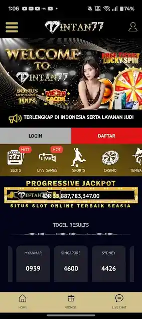 Screenshot of Intan77 App